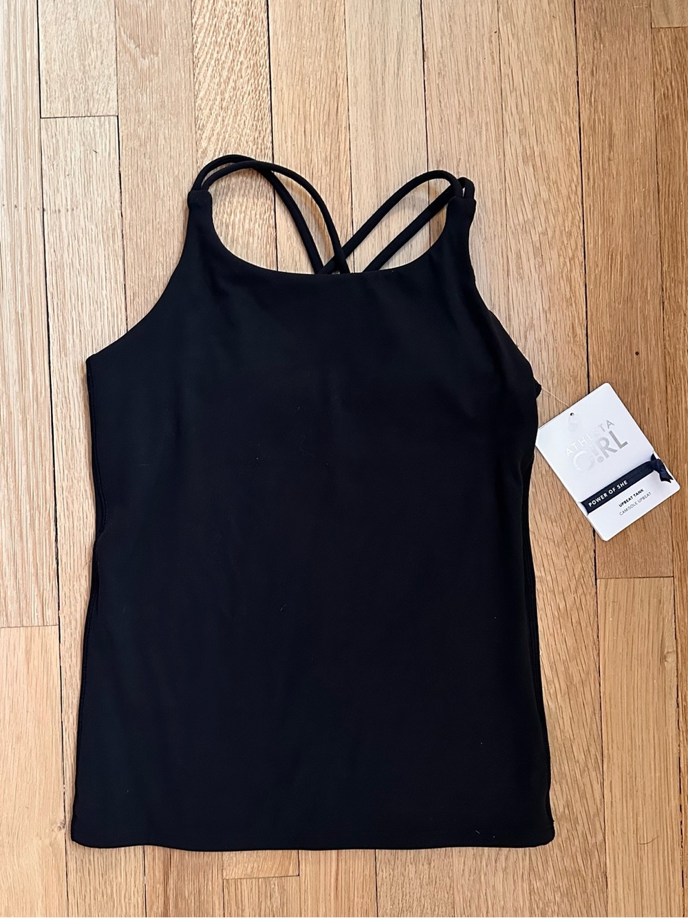 Athleta girl black tank Cami NWT, size 12